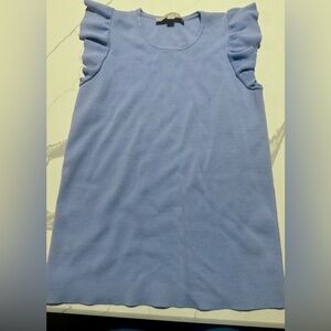 Women’s Loft Blue Flutter Sleeve Knit Top S